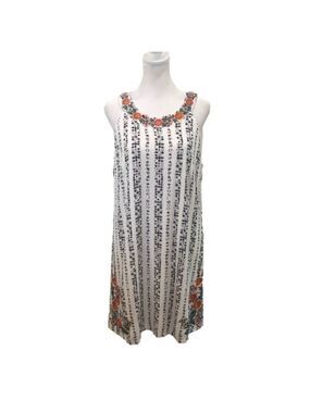 Savanna Jane Size M sundress embroidery pullover geometric stripe floral